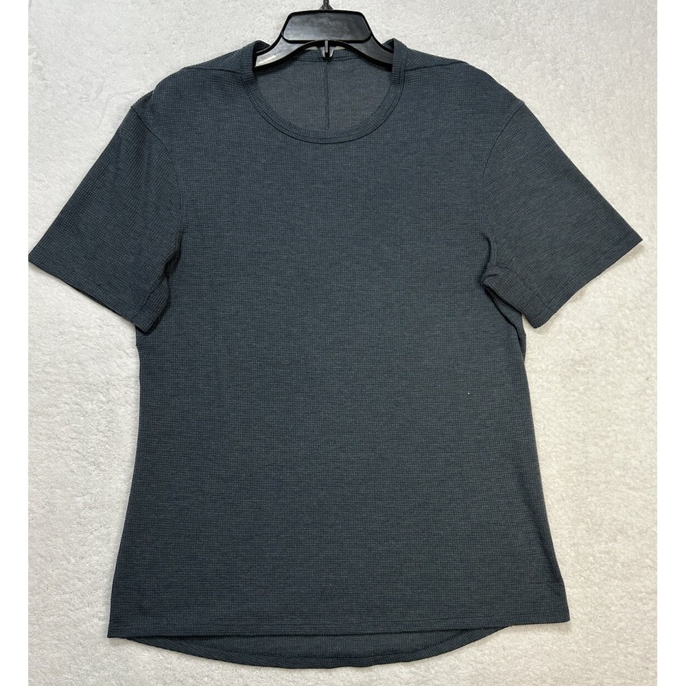Lululemon Mens Size S Blue Short Sleeve Waffle Shift Stitch T Shirt (M1)